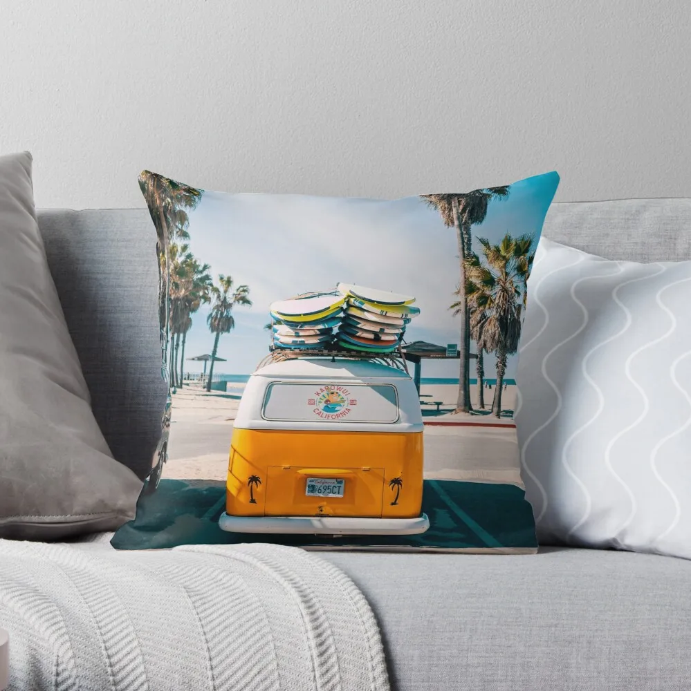 

Combi van surf Throw Pillow Pillow Case Polyester Home Decora Pillowcases Throw Pillow Case kussensloop almohada poszewka