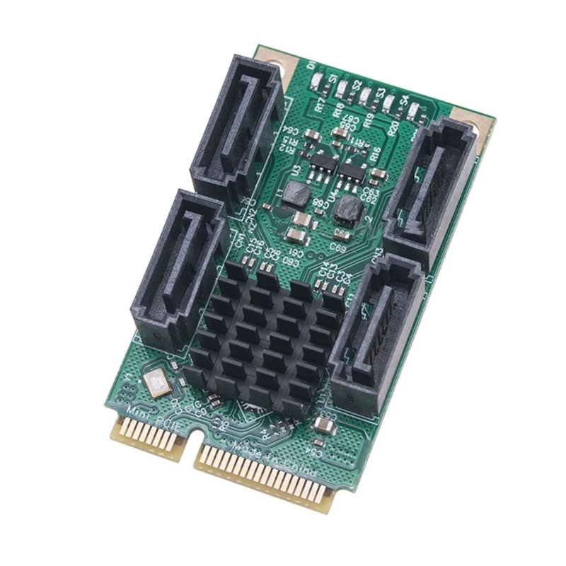 

Expand Your Computer Storage Option with Mini PCIE to SATA3.0 Expansion Card Two Devices Simultaneously Dropship
