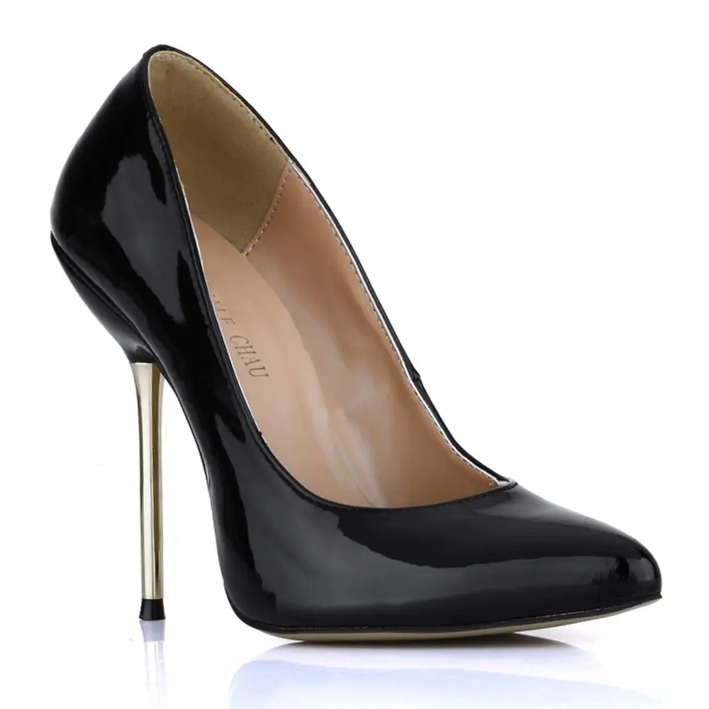 

CHMILE CHAU Patent Sexy Career Office Shoe Women Pointed Toe Stiletto High Heels Concise Ladies Pumps Zapatos Mujer 10 3845A-a1
