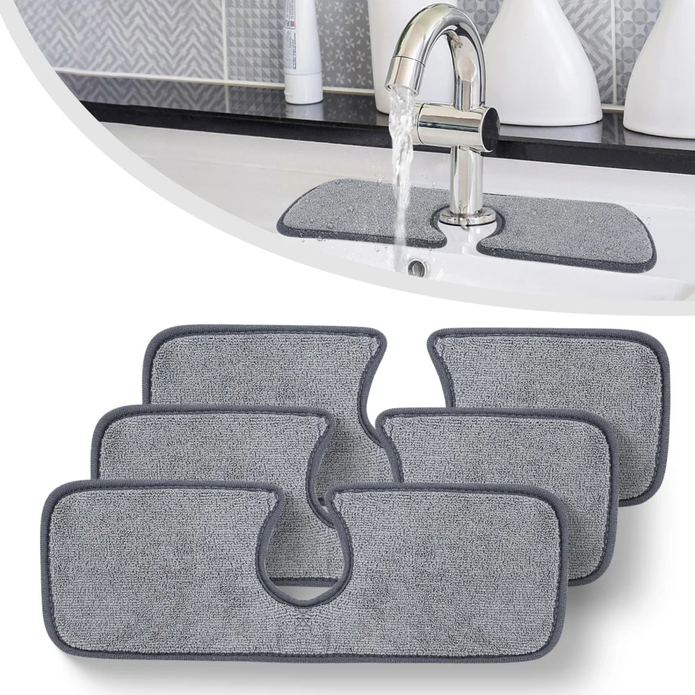 

3pcs Kitchen Absorbent Mat Sink Splash Guard Microfiber Water Drying Pads for Kitchen Bathroom and RV 46*15cm