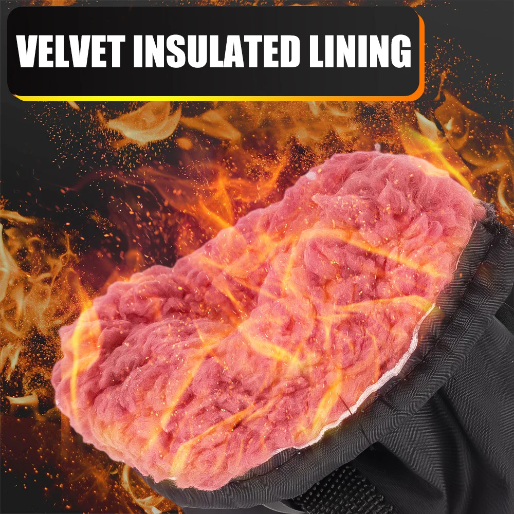 Лыжные ветрозащитные перчатки Розовые зимние теплые толстые велосипедные Спорт