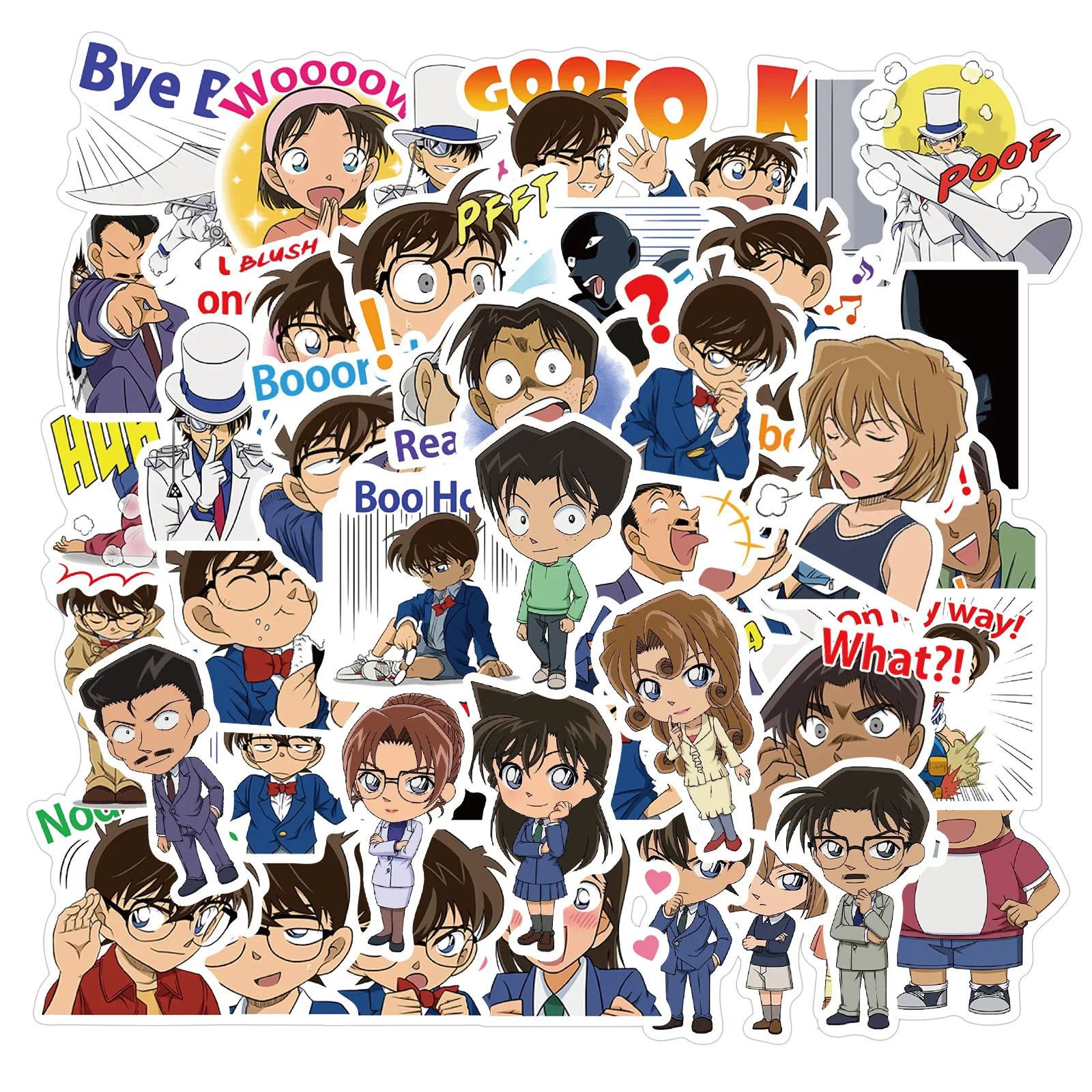 

10/30/50Pcs Detective Conan Anime Stickers Cartoon Graffiti Waterproof Laptop Phone Skateboard Bicycle Luggage Toy Kids Sticker