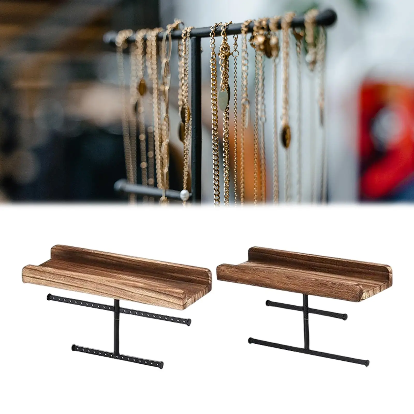 

2 Pieces Hanging Wall Mounted Jewelry Organizer Tradeshow Selling Retail for Necklaces