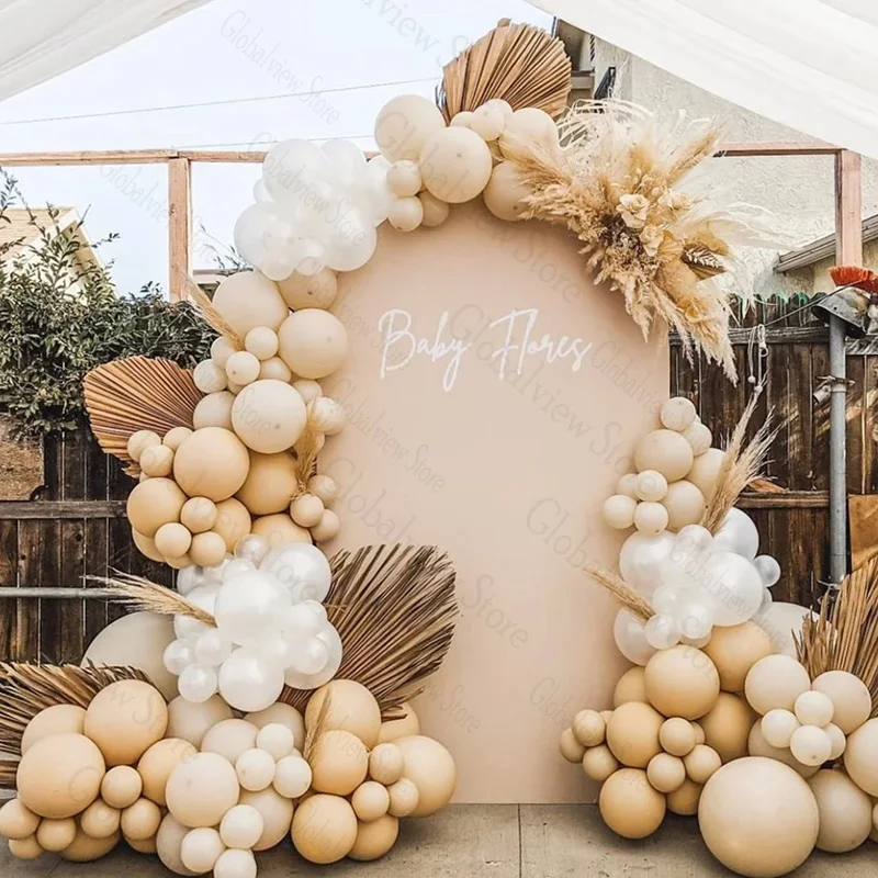 Нейтральные воздушные шары для детского душа кремовый бежевый жемчужный белый