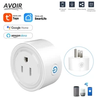 avoir tuya smart plug us standard smart wifi wireless control socket with timing 10a home appliance work with alexa google home