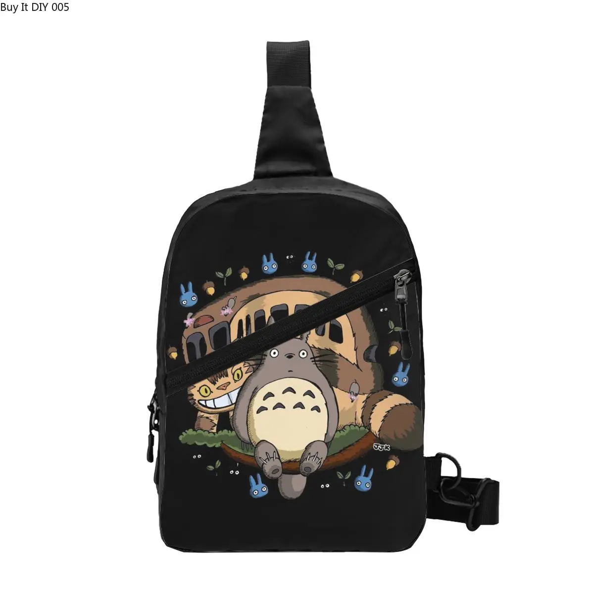 

My Neighbor Totoro Manga Sling Chest Bag Custom Anime Shoulder Crossbody Backpack for Men Traveling Daypack