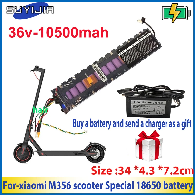 

18650 10S3P 36v 10.5AH Battery Pack Is Suitable for Xiaomi M356 Scooter Similar Electric Vehicles Built-in BMS Lithium Battery