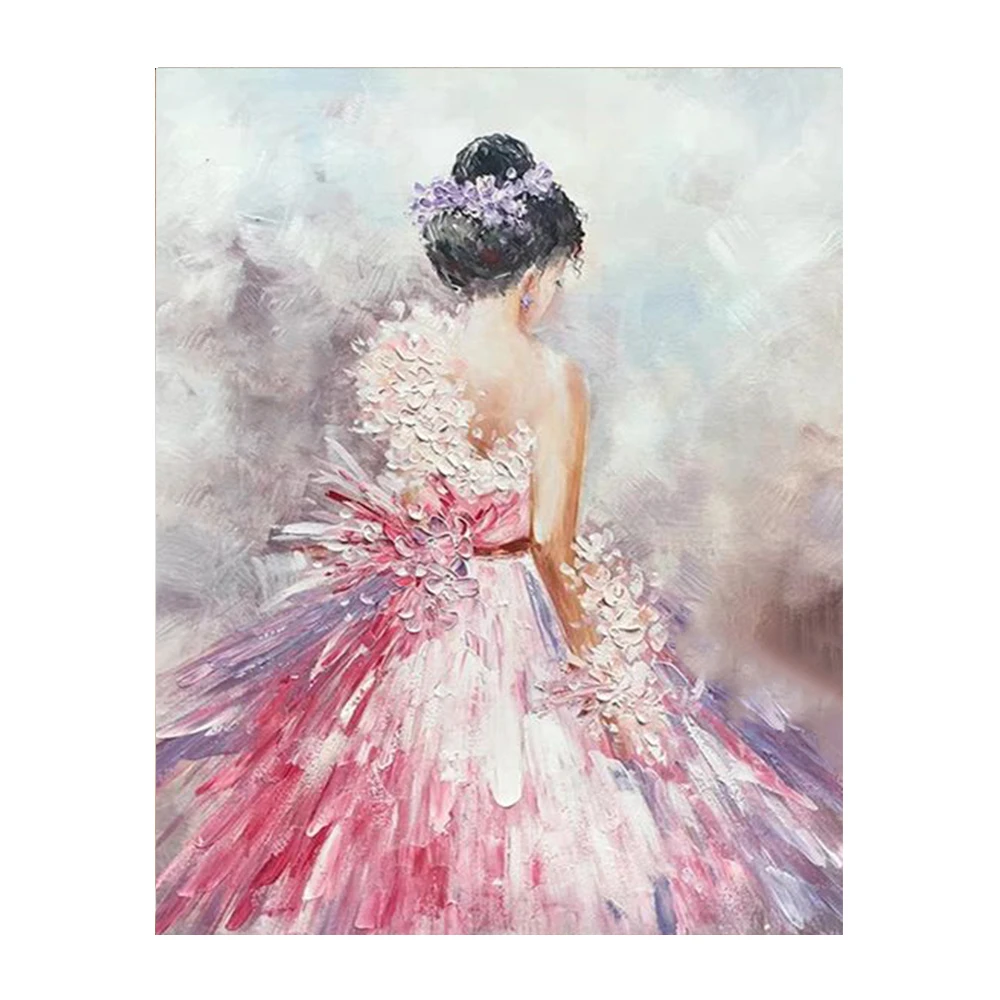 

KAMY YI 5D Diamond Mosaic Ballerina Woman Full Square/Round Diamond Painting Portrait Rhinestone Embroidery Art Home Decor