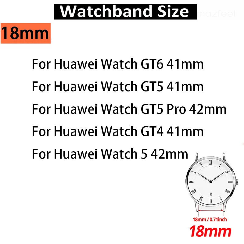 Металлический браслет 18 мм для Huawei Watch GT6 41 мм, ремешок для huawei watch gt5 41 мм, ремешок для часов Huawei Watch 5, 42 мм, браслет Correa (art.: 3920d27d61376) - 3920d27d61376