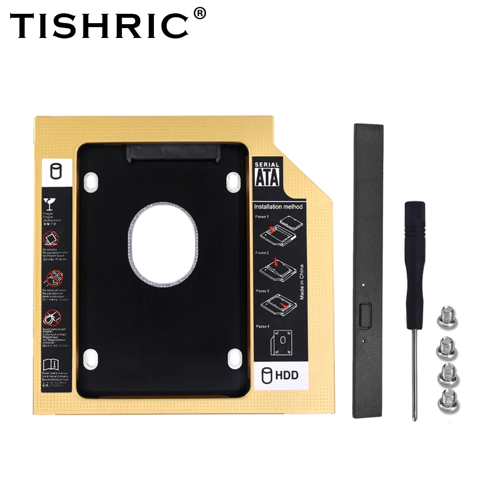 TISHRIC алюминиевый переходник для установки второго жесткого диска SSD Sata 3 0 Optibay 9 5