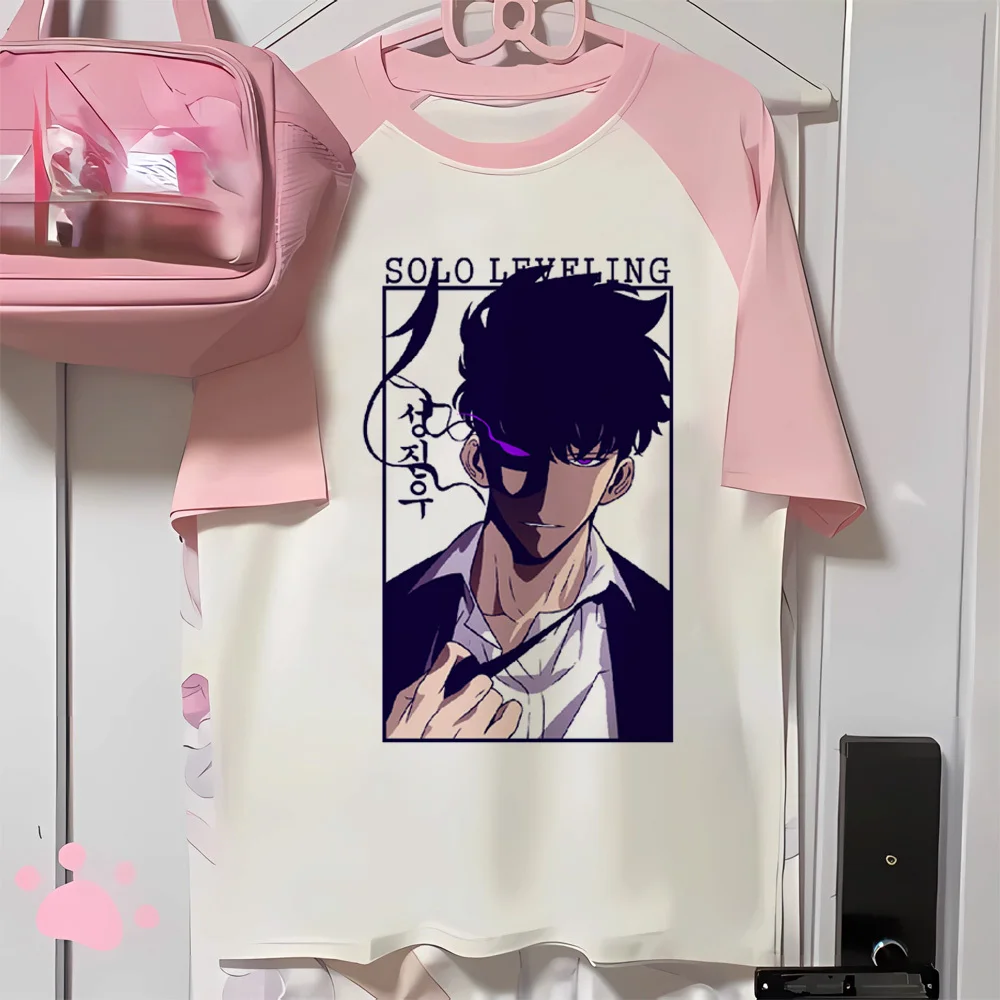 Женская футболка Solo Leveling готическая поп-культура психоделический кавайный