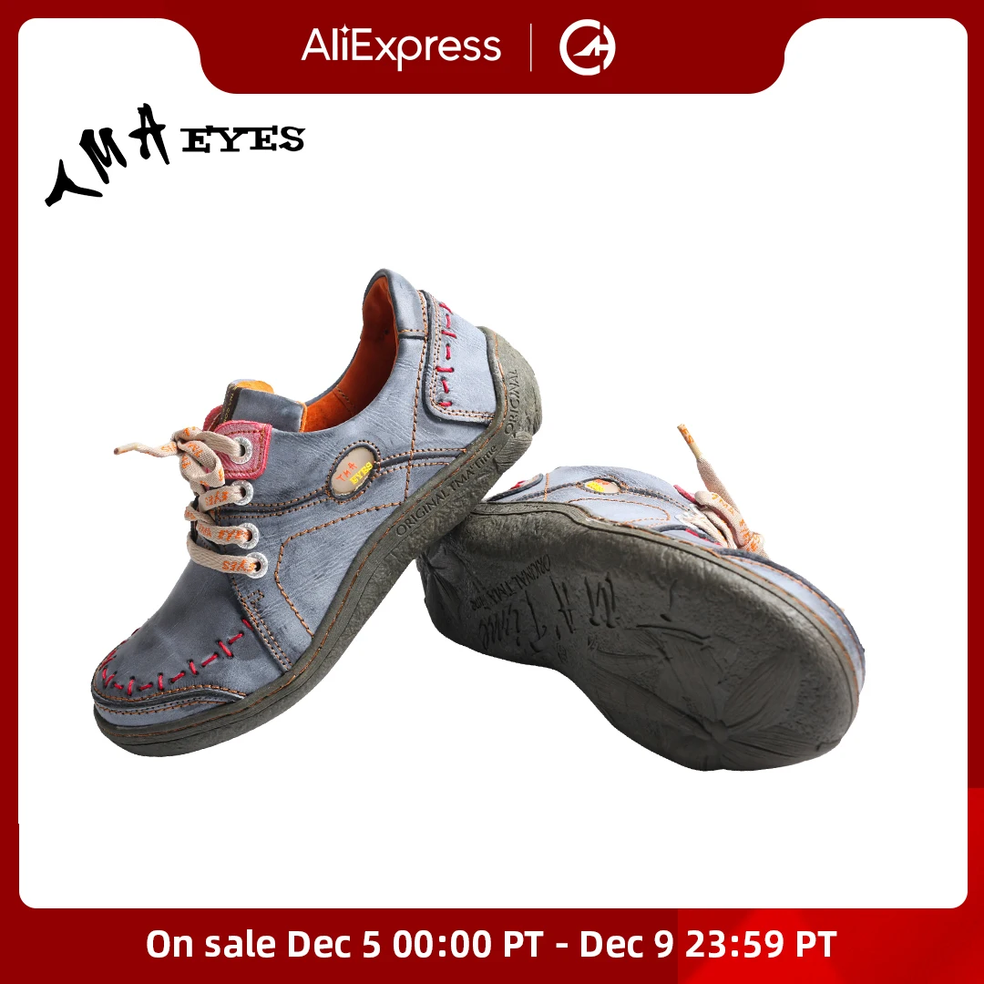 

TMA EYES Hand Stitching Leather Women's Sneaker