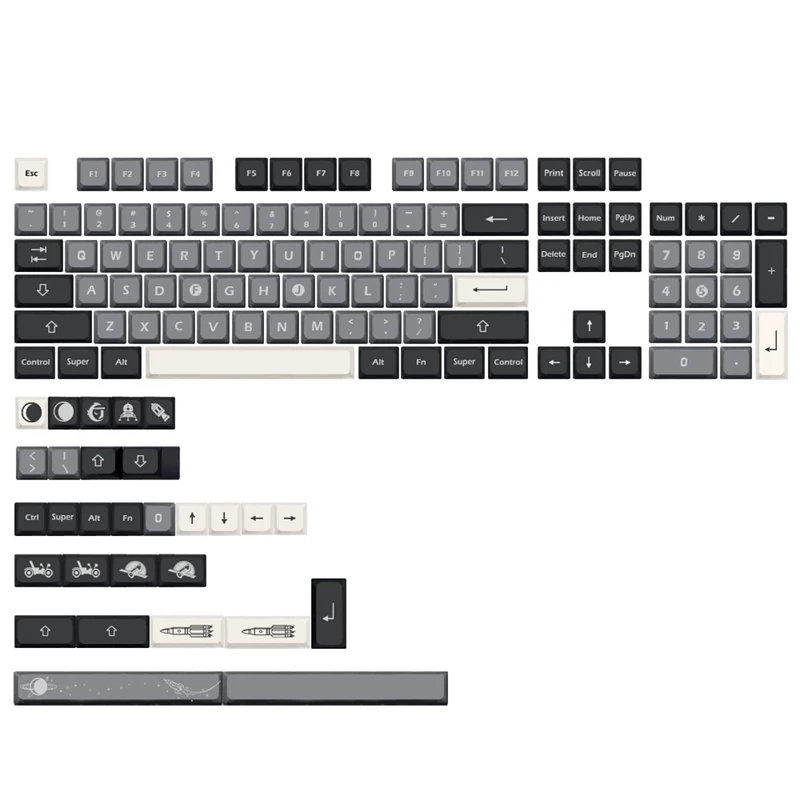 133 Key Apollo Keycaps Pbt XDA Keycap For Dz60/RK61/64/Gk61/68/75/84/980/104 Mechanical Keyboard Gmk Key Cap