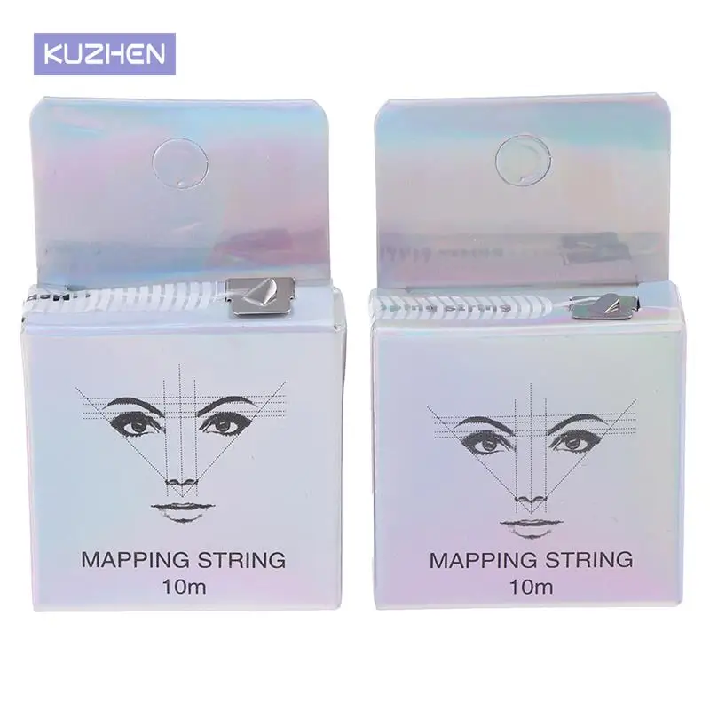 

10 м микроблейдинг картографическая струна предварительно заправленный маркер для бровей нить для татуажа бровей точечная белая картограф...