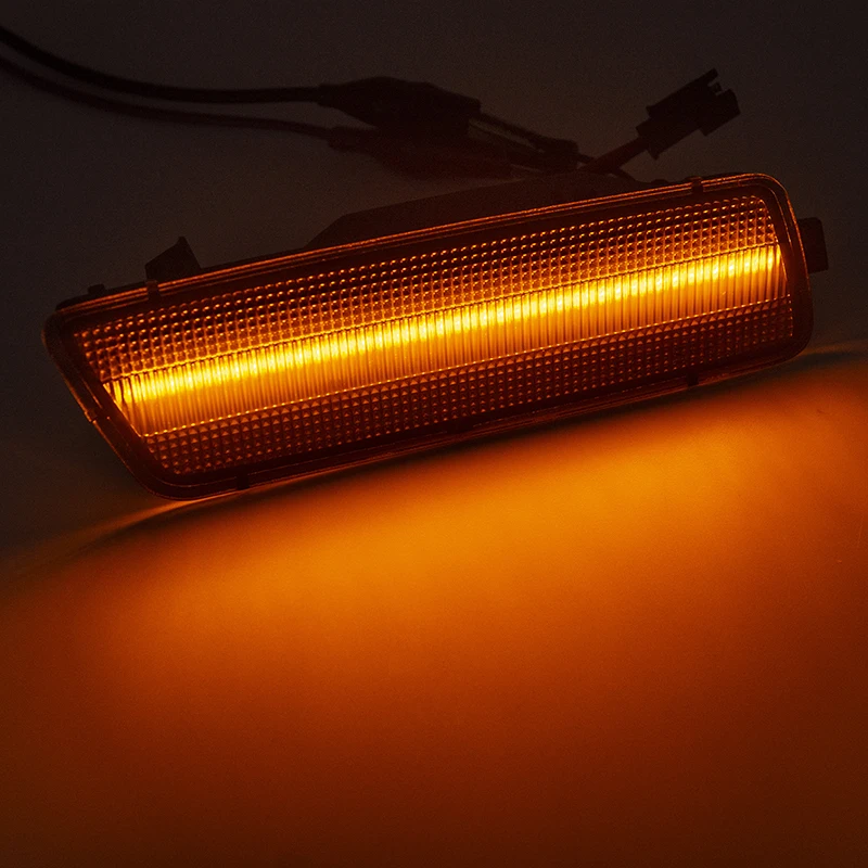 Дымчатый фонарь для переднего бампера крыла боковых габаритных огней янтарный