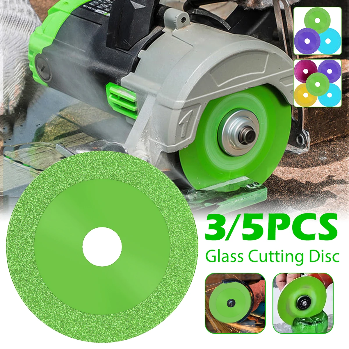 

3/5 Pcs 100mm Glass Cutting Disc Diamond Marble Saw Blade Ceramic Tile Jade Polishing Cutting Blade Sharp Brazing Grinding Disc