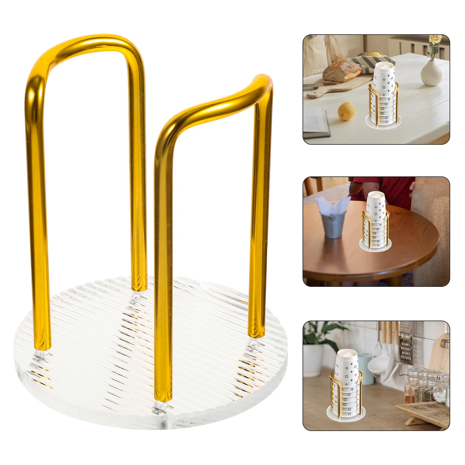 

Acrylic Cup Holder Creative Paper Mouthwash Dispenser Household Storage Rack Disposable Organizer