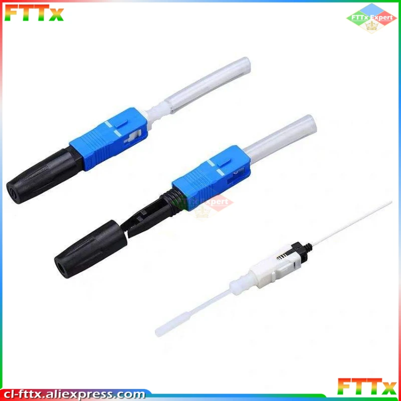 Free Shipping 50-400pcs/lot SC Quick Connector Optical Fiber Fusion FTTH Fast Adapter,SC/UPC SOC Splice On Connector