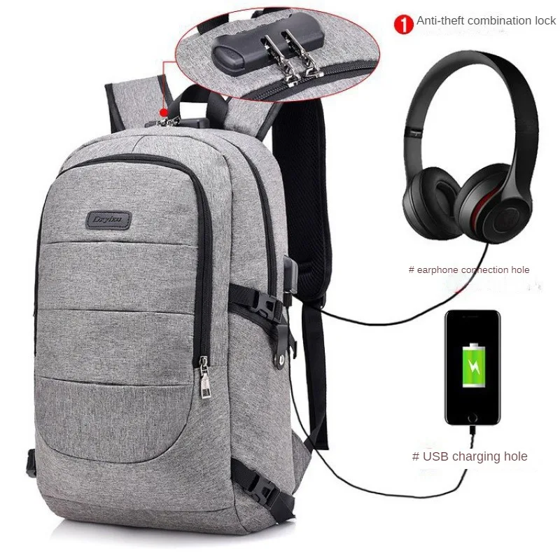 

Business USB Charging Men's Backpack Large Capacity Laptop Bag Multifunction Student School bag Anti-Theft Man Travel Backpack