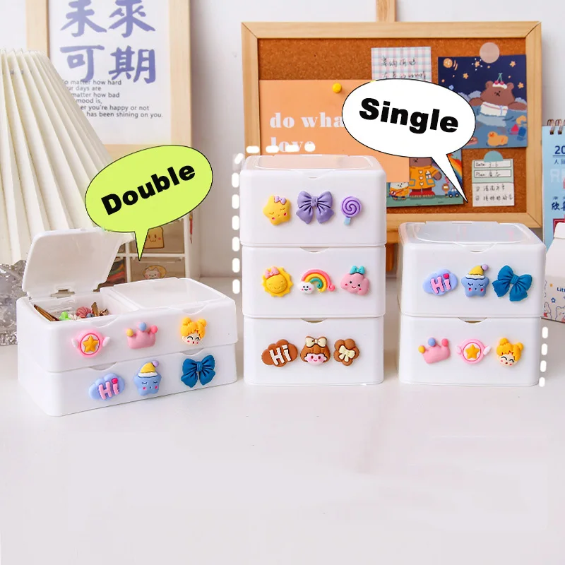

Ins Kawaii канцелярские принадлежности ящик Органайзер стол ювелирные изделия Аксессуары для волос коробка для хранения маленькие полки для мусора милые офисные принадлежности