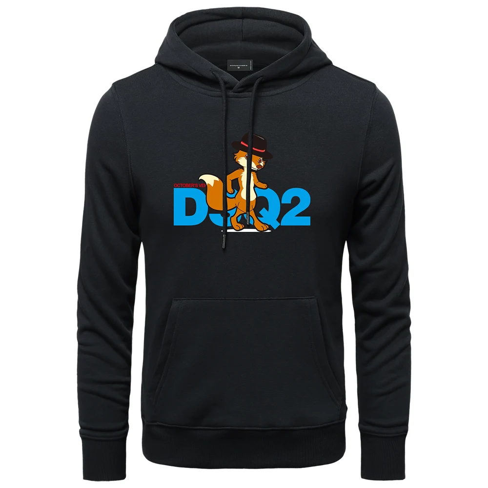 

ICON NEW Men's Hoodies Street Casual Hip Hop DSQ2 Letter Print Men's HoodSweatshirt High Quality Cotton Couple Hood Pullover