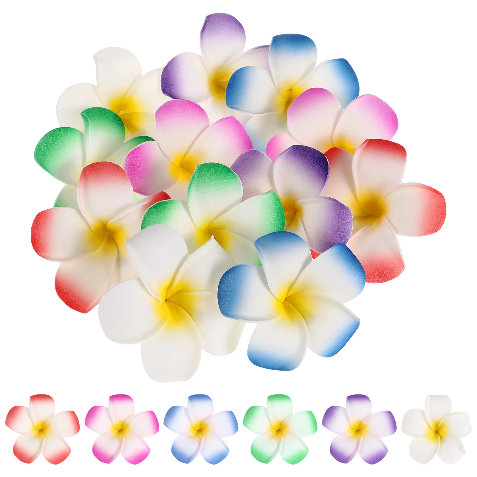 

24 Pcs Plumeria Hair Clips Hawaiian Flower Hair Barrettes Delicate Artificial Flower Hair Clamps Accessories for Women Girls