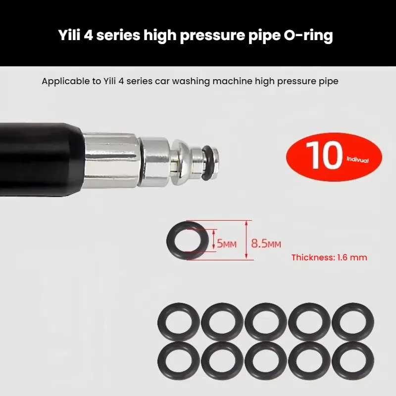 

Пистолет Для Мойки Высокого Давления С Уплотнительным Резиновым Кольцом, Черные Аксессуары Для Автомойки, Медная Насадка