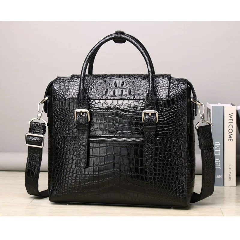 New Men's Luxury Business Briefcase High Quality Single Shoulder Bags Genuine Laptop Bag Leather Large Capacity Fashion Handbag