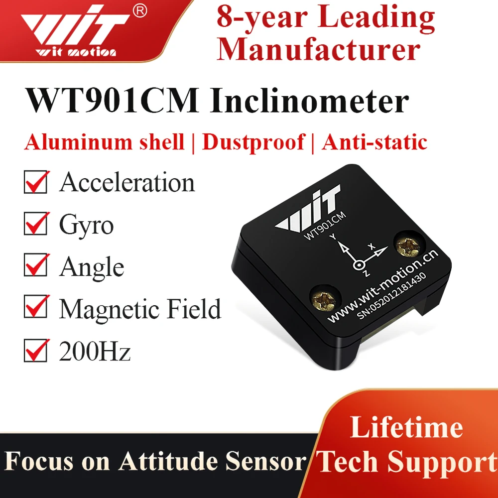 

Датчик ускорения WITMOTION WT901CM ICM42605, гироскоп, магнитное поле, модуль наклона
