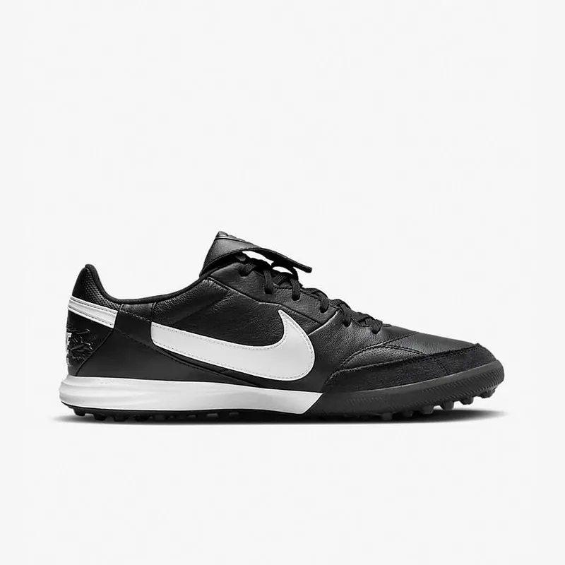 Фото Футбольные бутсы Nike HM0283-001 для мужчин, черно-белые, кожаные, с откидным язычком, резиновая подошва, превосходящие аналогичные модели для тренировок №3