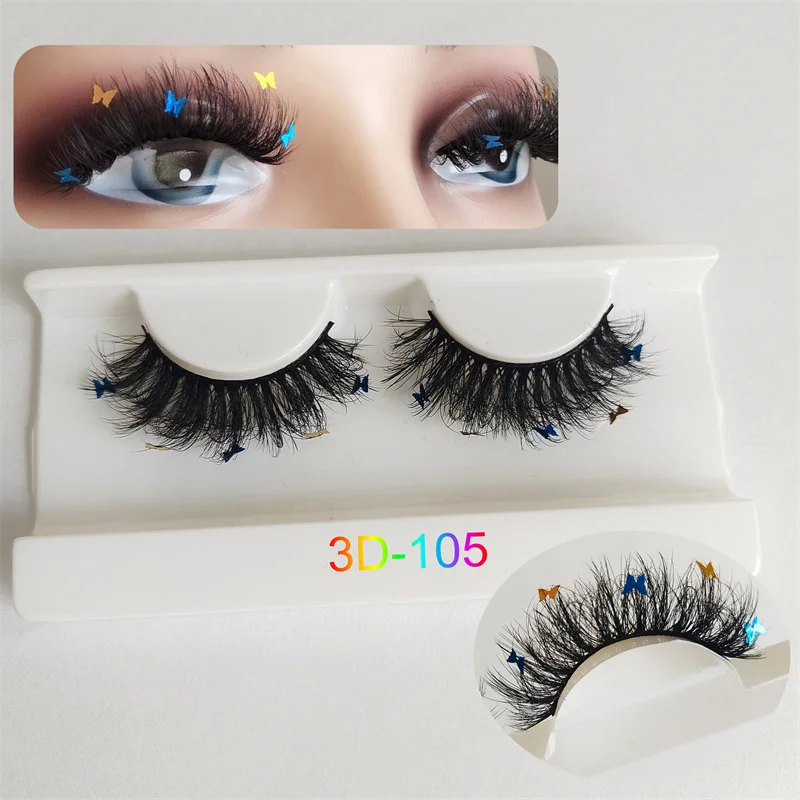 Накладные ресницы натуральный цвет для сцены макияж глаз хвост искусственная