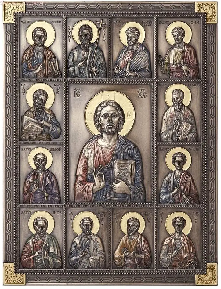 

Veronese Design Jesus And The Twelve Apostles Wall Plaque Christian Catholic Religious Metal Tin Signs