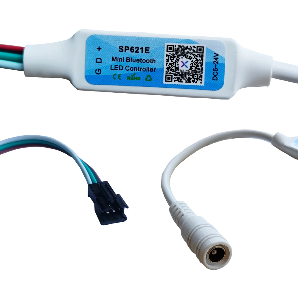 SP621E Мини-музыкальный Bluetooth светодиодный контроллер Smart APP IOS Android для WS2811 WS2812