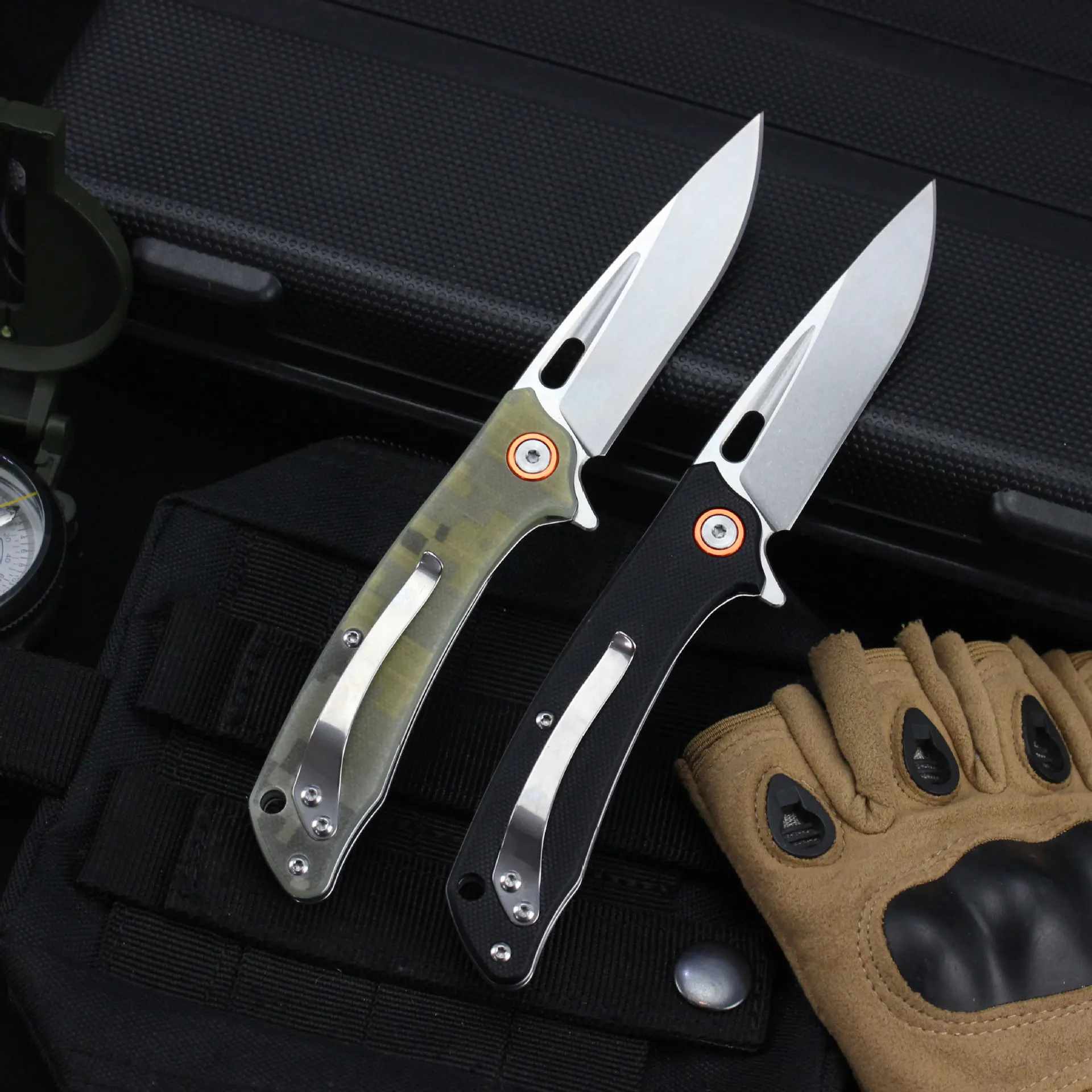 Карманный нож Flipper складной 8cr13mov Blade G10 ручки инструмент для выживания EDC