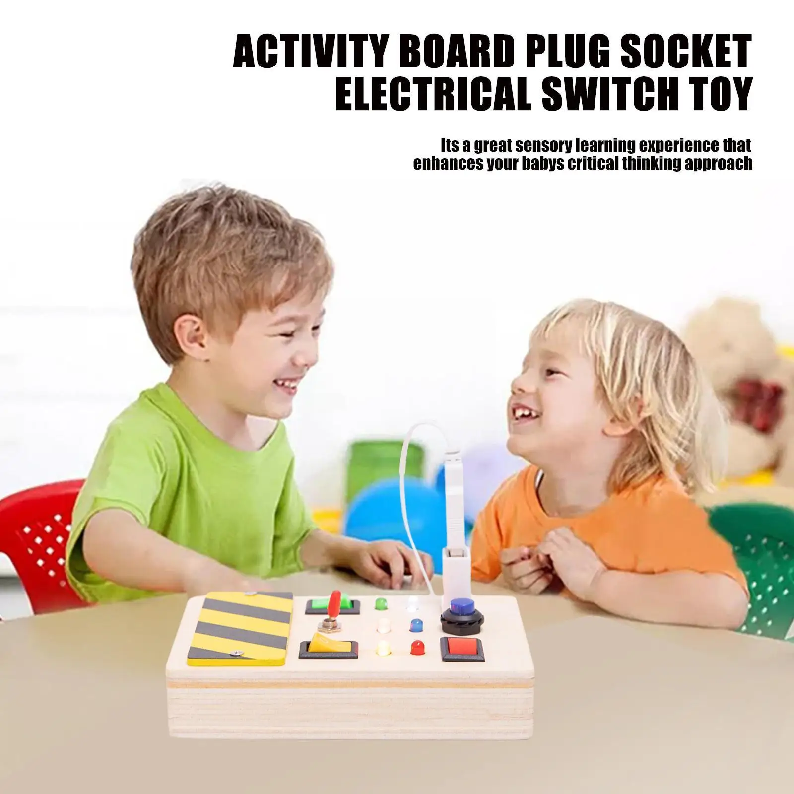 

Montessori Switch Electronic Busy Board Sensory Toy Activity Board Educational For Kids Children Electronic Learning Board M9e0