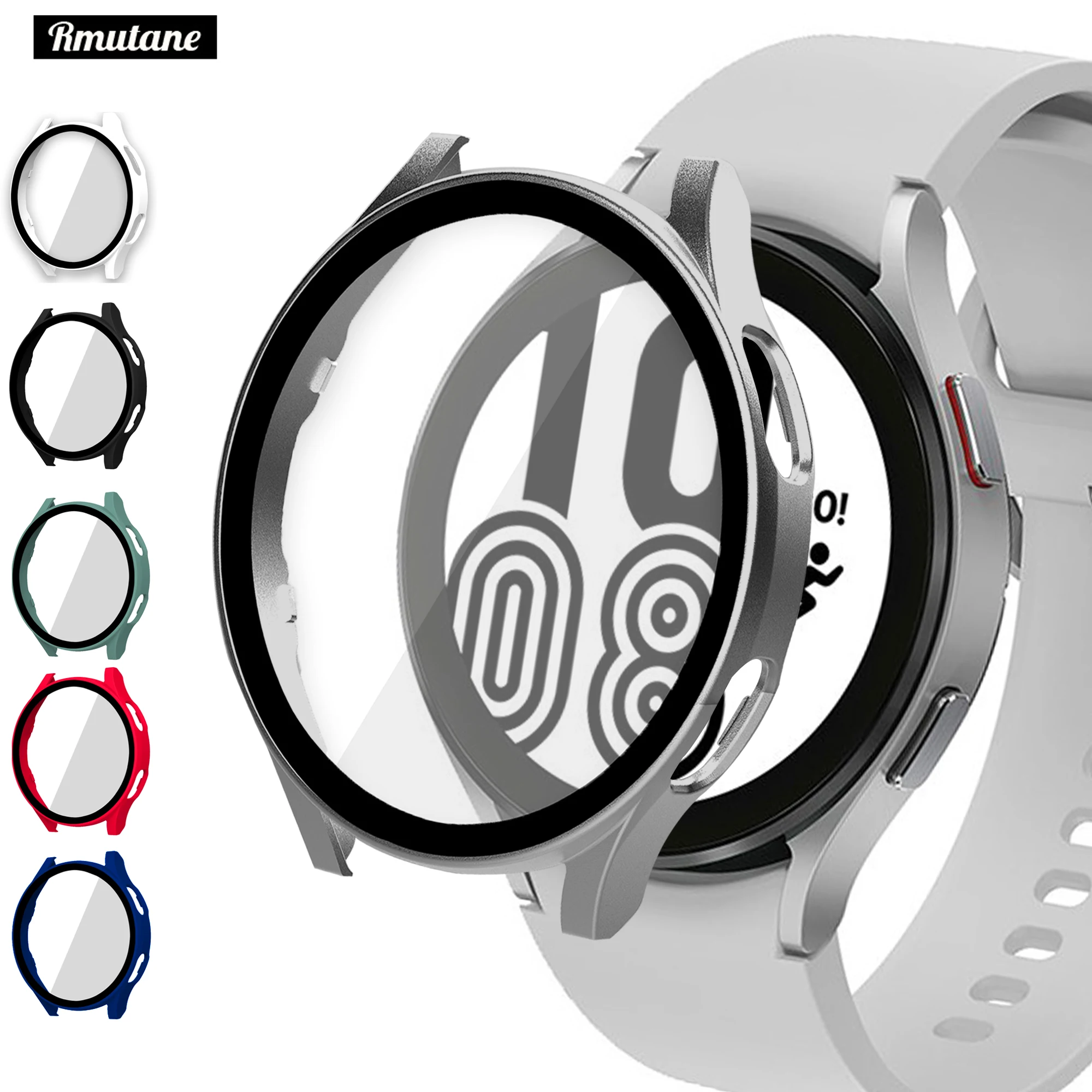 

Glass+Case for samsung Galaxy watch 4 Accessories PC all-around Anti-fall bumper cover+Screen protector Galaxy watch4 44mm 40mm
