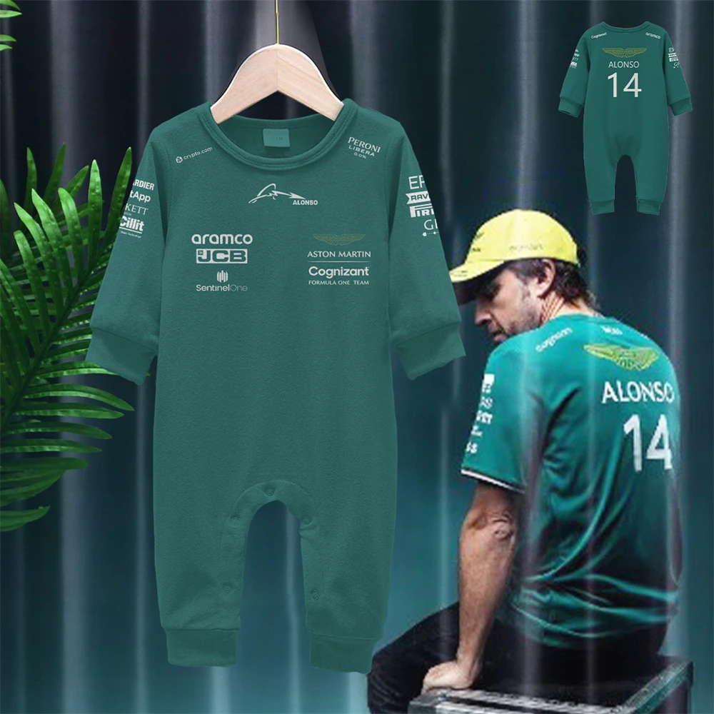 

Aston Martin Aramco Cognizant F1 2023 Official Fernando Alonso F1 Formula 1 Baby Jumpsuit Is A Gift Crawling Suit For Newborns