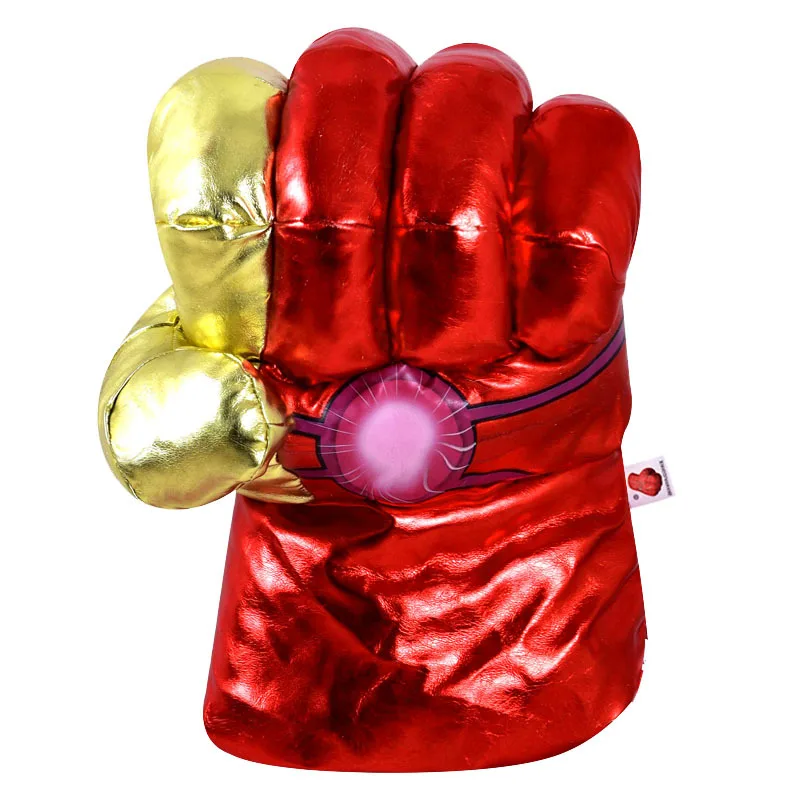 Disney The Avengers Hulk Spiderman Boxing Gloves Iron Man Grey Thanos Giant Fist Plush Vent Toys for Children images - 6