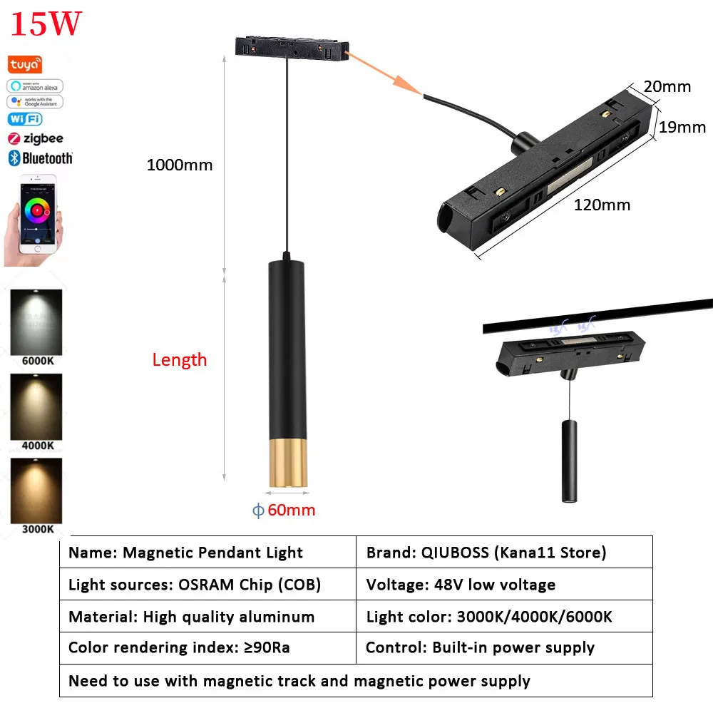 

Современные магнитные трековые светильники Zigbee, встроенные подвесные светильники для гостиной, без основного света, серия светильников для радиатора