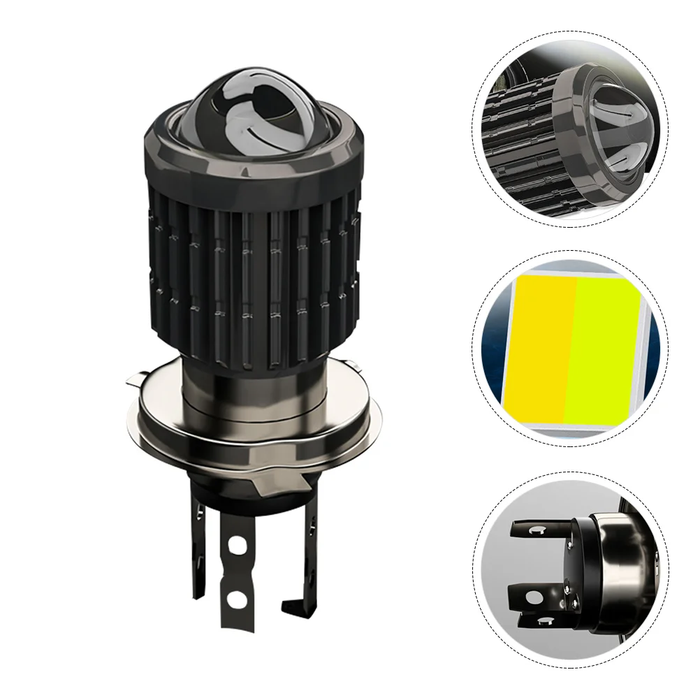 

1 pc Yellow and Aluminum Hi/Lo Bulb Beam Lights Headlamp for Scooter Car