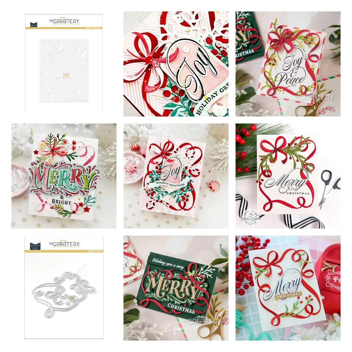 С Рождеством металлические книги и серпанцы для резки металла бант скрапбукинга