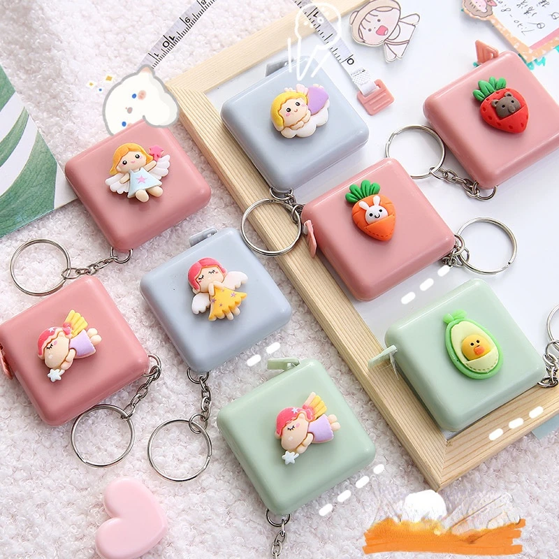 

Миниатюрная мультяшная маленькая измерительная лента милый подарок фрукты портативный брелок для ключей измерительная лента Мягкая линей...