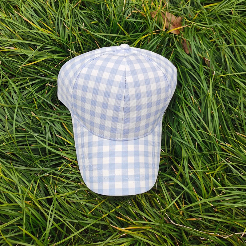 Кепка в клетку для женщин и девушек Классическая Регулируемая от солнца спорта