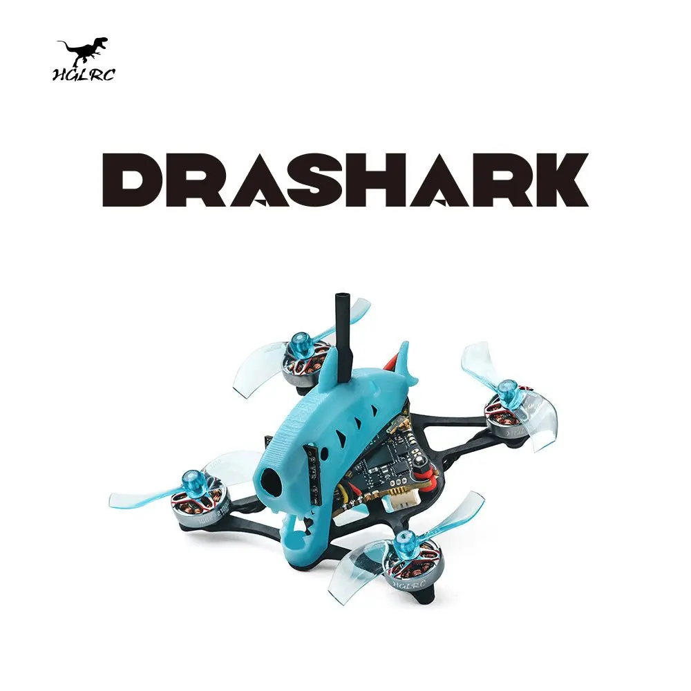 Дрон HGLRC Drashark 1,6 дюйма 75 мм зубочистка FPV Дрон ZEUS5 ES24 1S 5A AIO F411 200 мВт 1002 21000KV 1S