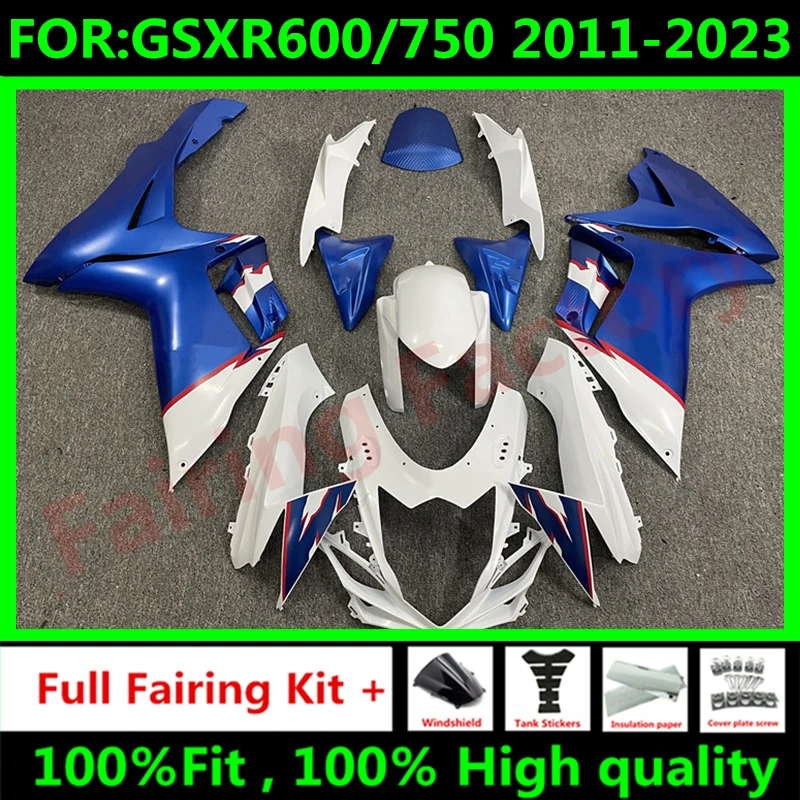 

Комплект обтекателей для GSXR600 750 GSXR 600 GSX-R750 K11 2011 2012 2013 2014 2015 2016 2017 2018 2019 2020 2021 комплект обтекателей синий белый