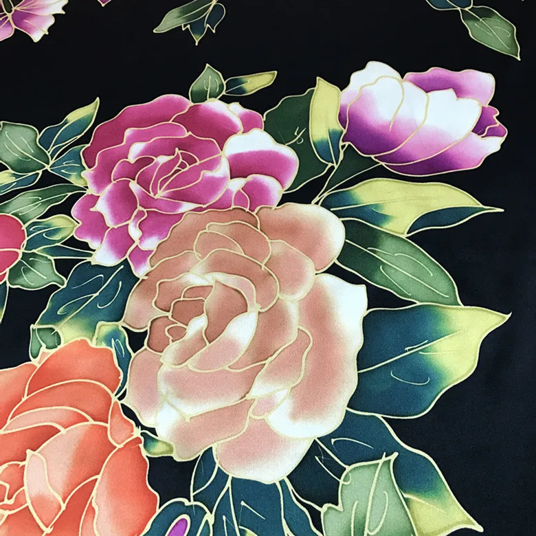 Высококачественная Новинка 40momme струйная шелковая атласная плотная ткань Чонсам