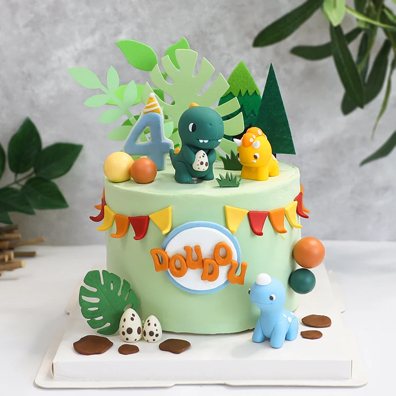 

Динозавр, украшение на день рождения, торт, полимерная глина, динозавр, яйцо, Детские сувениры, мультфильм, день рождения, торт, Топпер, выпечка