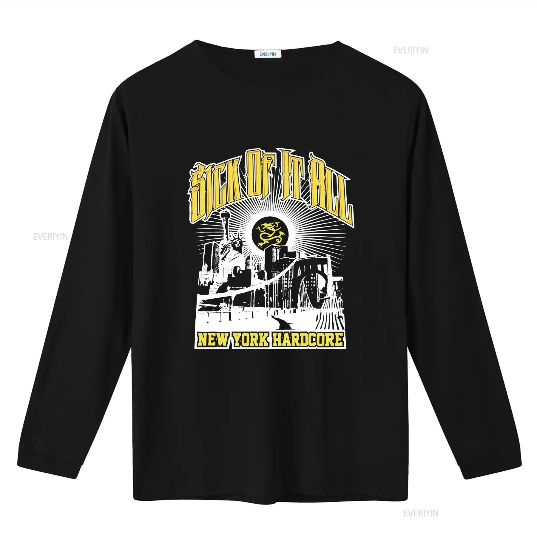 Фото Винтажная футболка 2000-х годов Sick Of It All New York Hardcore 3XL NYHC Madball MERAUDER, дизайнерская одежда с эффектом потертости, мягкая, винтажная, с эффектом стирки. №3