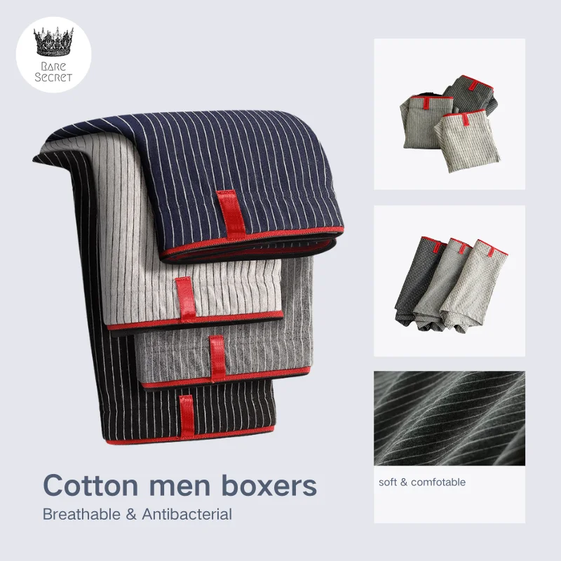 

1pc Men's Boxer Graphene 3A Antibacterial Short Underwear Pure Cotton Moisture Absorbent Soft Elastic Men Panties Mens Boxers