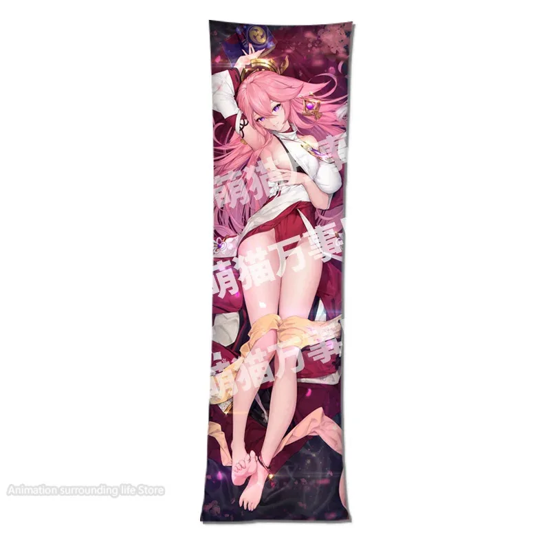 Miko Yae Dakimakura Genshin Impact наволочка обнимающая подушка чехол для подушки Fullbody отаку
